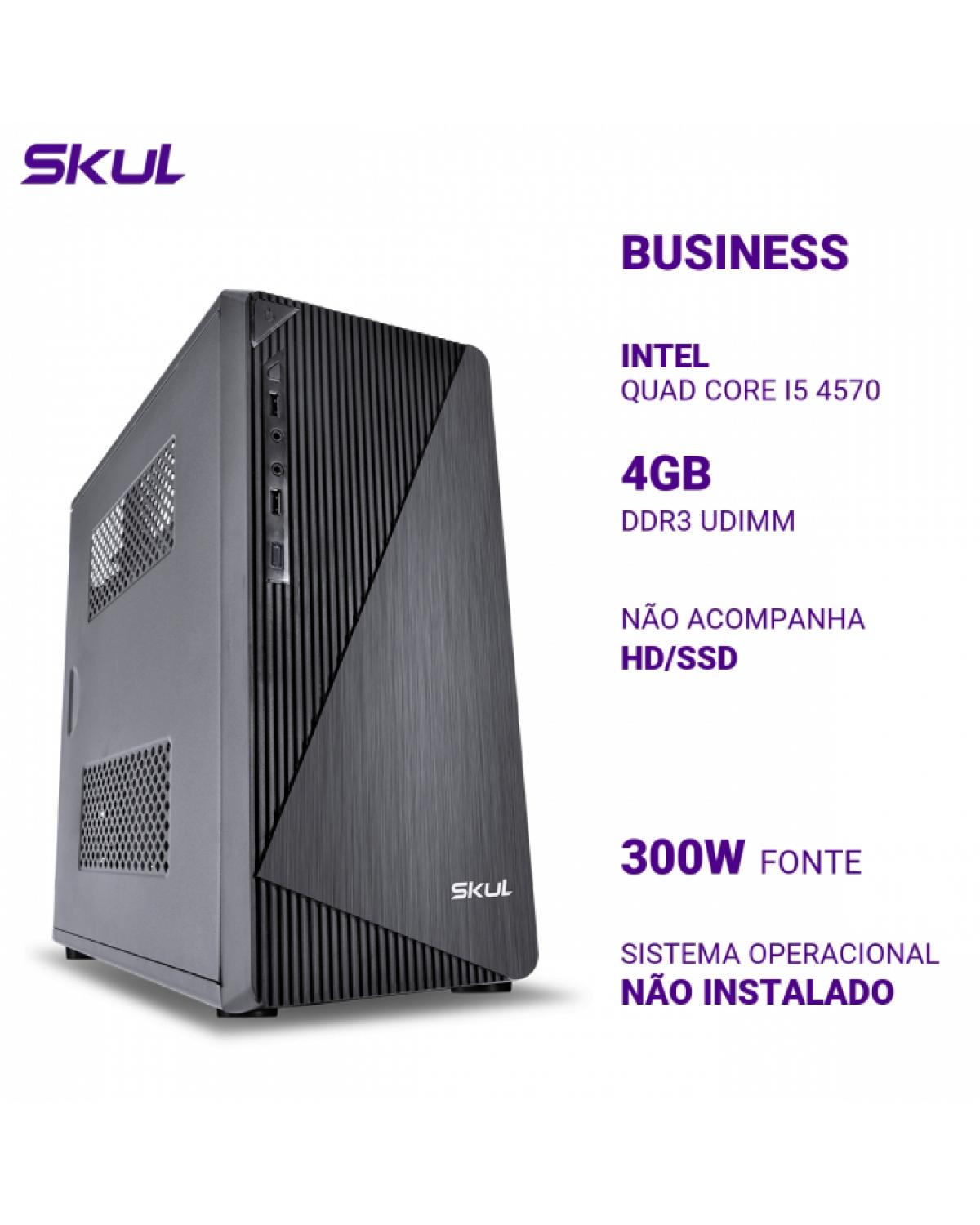 COMPUTADOR BUSINESS B500 QUAD CORE I5 4570 MEM 4GB DDR3 SEM HD/SSD FONTE 300W