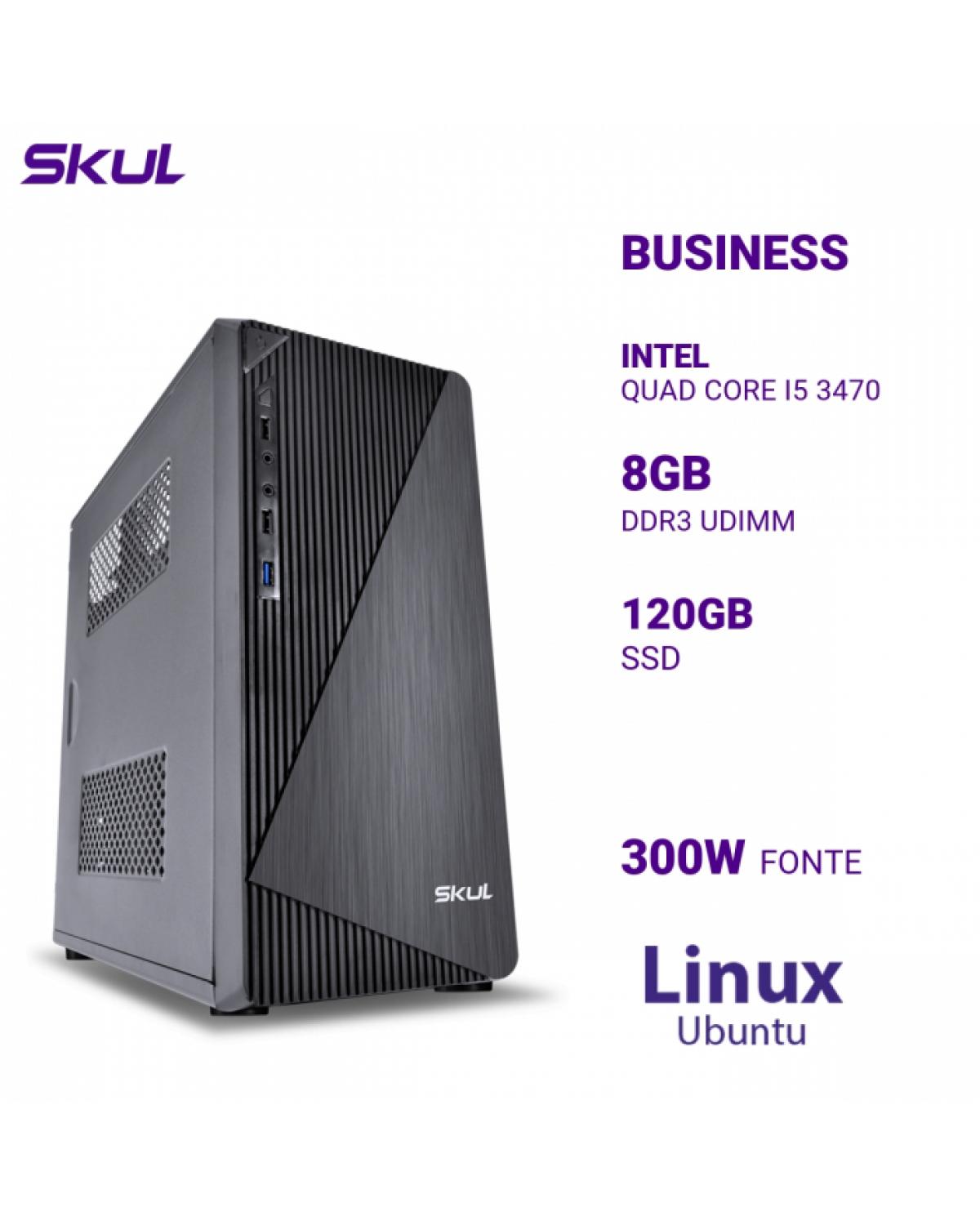 COMPUTADOR BUSINESS B500 QUAD CORE I5 3470 MEM 8GB DDR3 SSD 120GB FONTE 300W LINUX