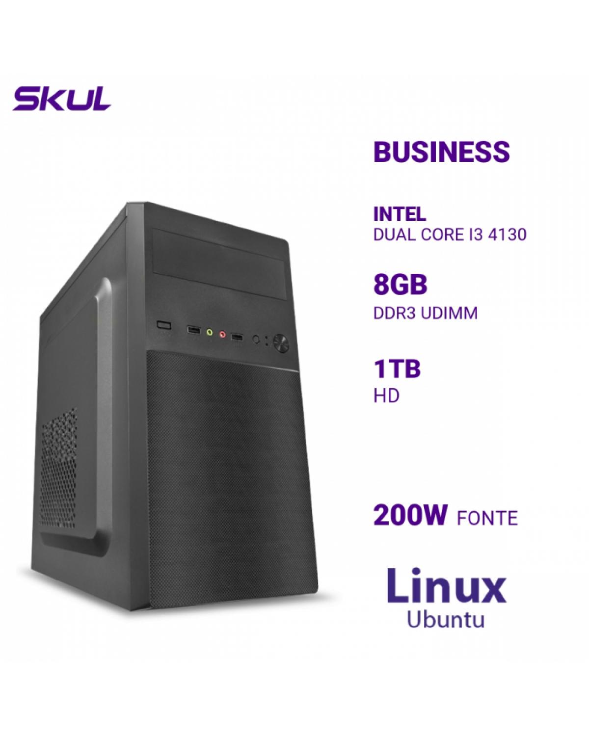 COMPUTADOR BUSINESS B300 DUAL CORE I3 4130 MEM 8GB DDR3 HD 1TB FONTE 200W LINUX