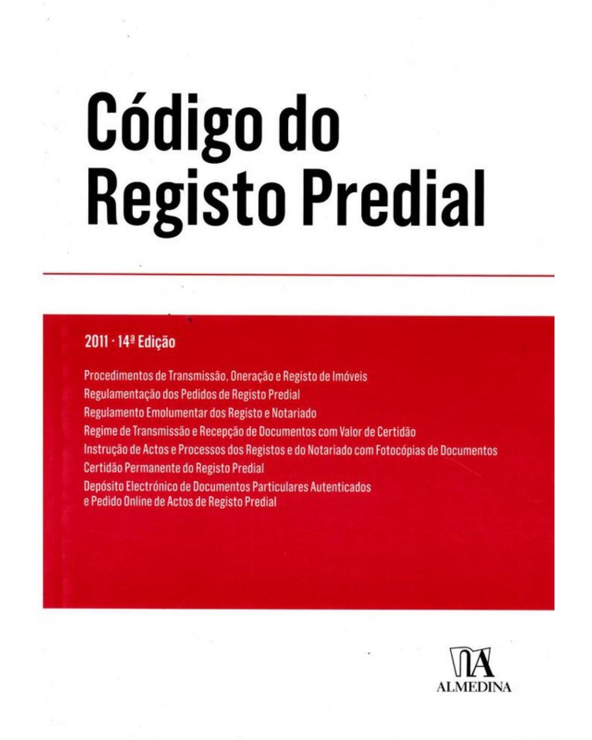 Código do registo predial - 14ª Edição | 2011