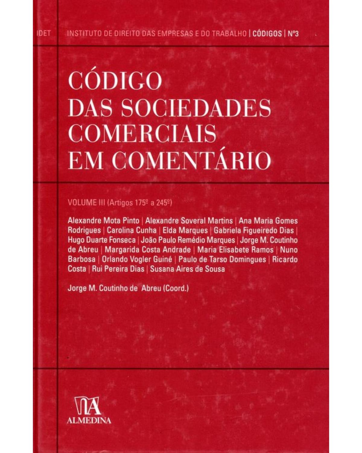 Código das Sociedades Comerciais em Comentário - Volume III - 1ª Edição | 2018