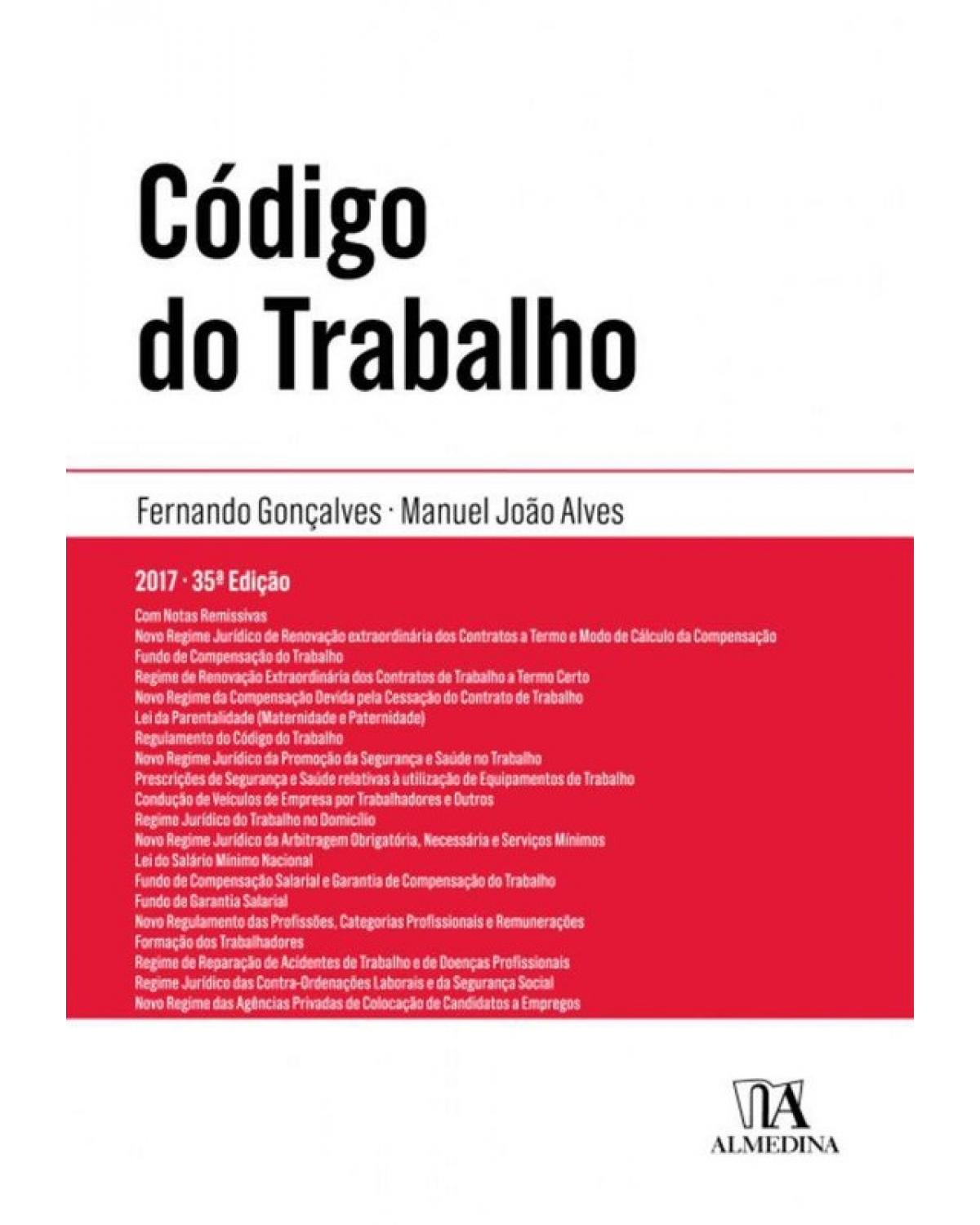 Código do Trabalho - 35ª Edição | 2017