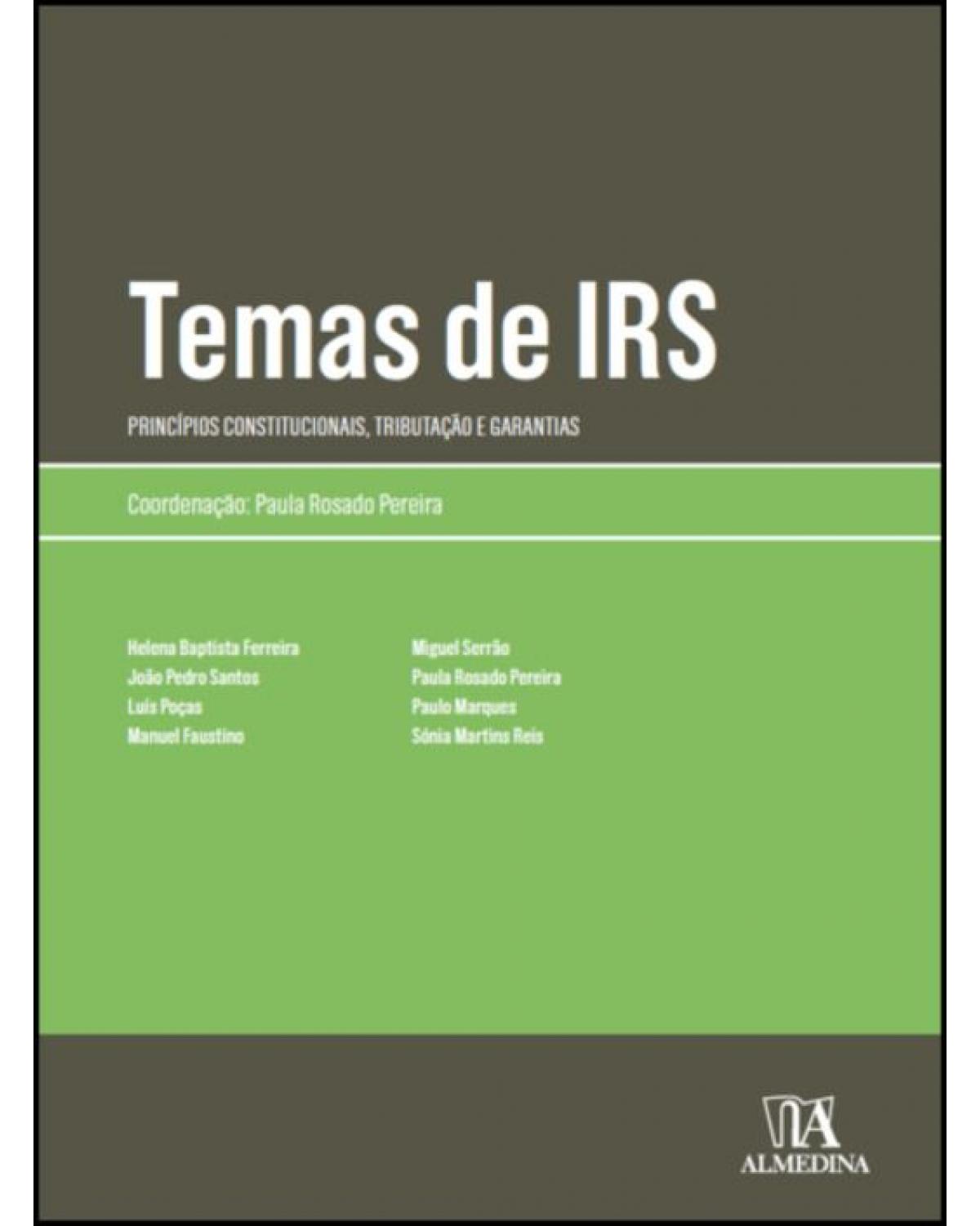 Temas de IRS: Princípios Constitucionais, Tributação e Garantias | 2020