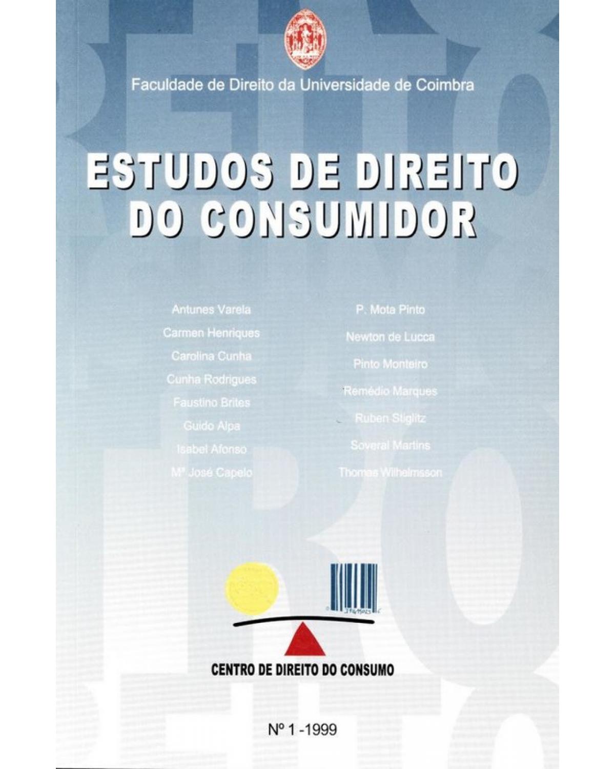 Estudos de Direito do Consumidor - Volume I