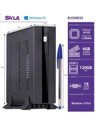 MINI COMPUTADOR BUSINESS B100 - CELERON QUAD CORE J4105 1.50GHZ 4GB DDR4 SODIMM SSD 120GB 1X SERIAL FONTE 60W WIN 10 PRO