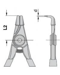 ALICATE P ANEIS EXTERNOS PONTAS FIXAS E CURVAS 90°029260