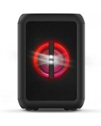 CAIXA DE SOM PARTY SPEAKER BLUETOOTH COM LUZES DE LED USB/AUXILIAR 40W TANX100 PRETA