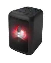 CAIXA DE SOM PARTY SPEAKER BLUETOOTH COM LUZES DE LED USB/AUXILIAR 40W TANX100 PRETA