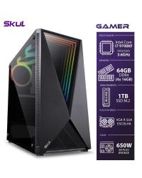 COMPUTADOR GAMER 7000 - I7 9700KF 3.6GHZ 9ª GER. SEM VÍDEO INTEGRADO MEM 64GB (4X 16GB) DDR4 SSD M.2 NVME 1TB FONTE 650W