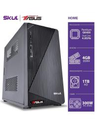 COMPUTADOR HOME H200 POWERED BY ASUS - PENTIUM DUAL CORE G6400 4.0GHZ MEM 4GB DDR4 HD 1TB HDMI/VGA FONTE 300W