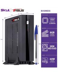 MINI COMPUTADOR BUSINESS B100 POWERED BY ASUS - CELERON DUAL CORE J4005 2.00GHZ 8GB DDR4 SEM HD/SSD 1X SERIAL FONTE 60W