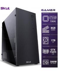 COMPUTADOR GAMER 3000 - I3 10100F 3.6GHZ MEM 8GB DDR4 HD 1TB GTX750TI 2GB FONTE 500W PFC ATIVO