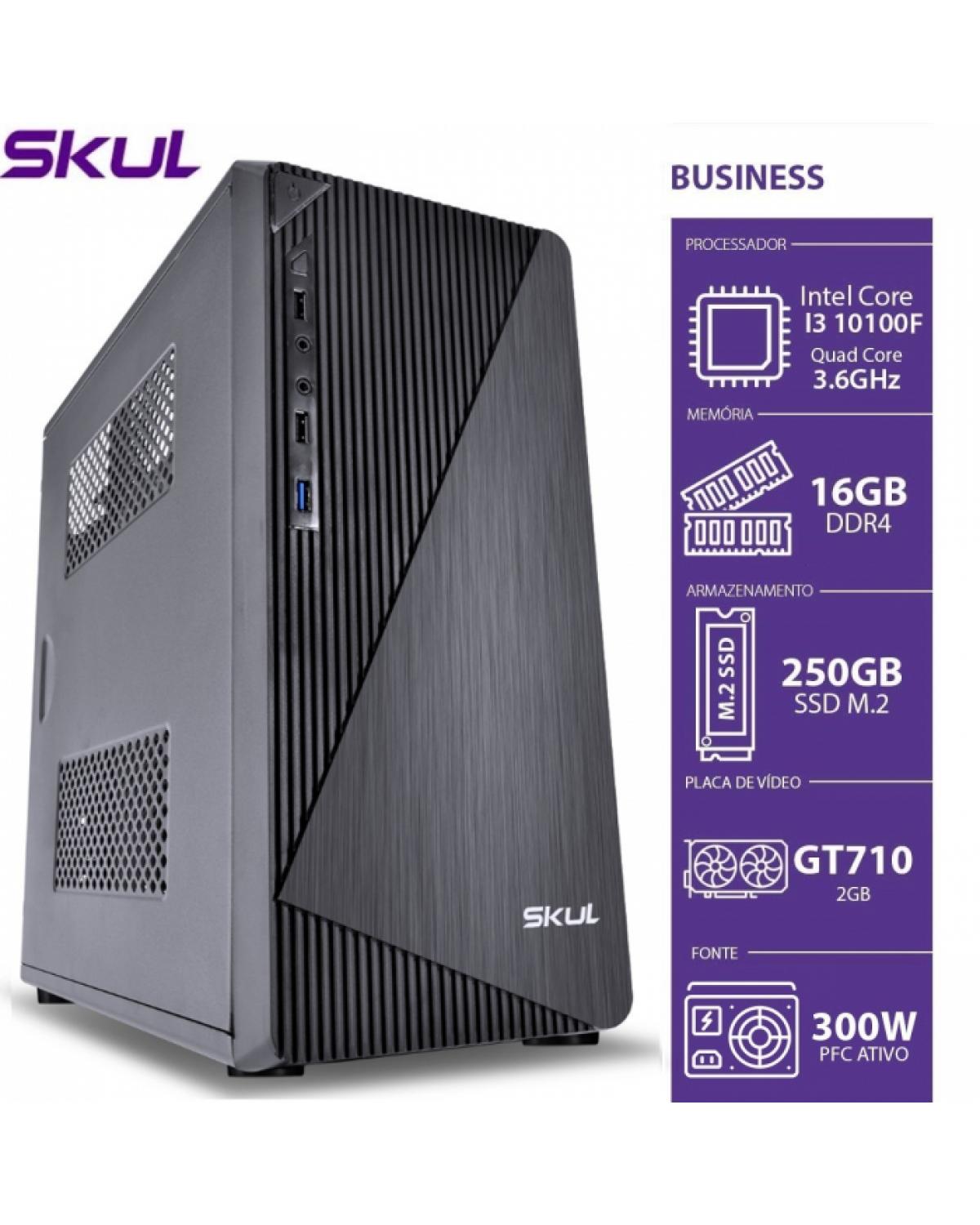 COMPUTADOR BUSINESS B300 - I3 10100 3.6GHZ 10ªGER MEM. 16GB DDR4 SSD 480GB HDMI/VGA FONTE 300W PFC ATIVO