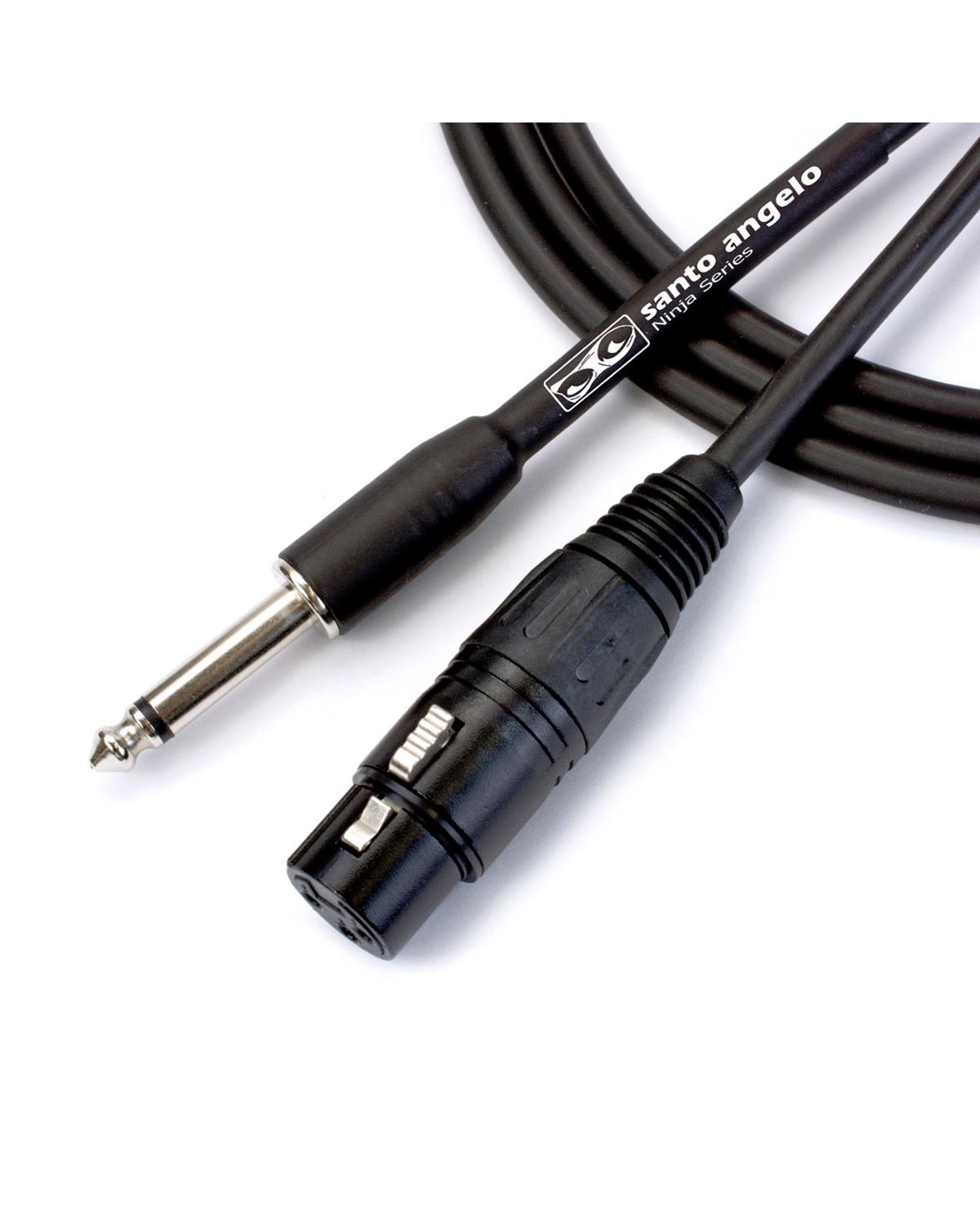 CABO DE MICROFONE NINJA HG 0,20 MM CONECTOR P10/ XLR FEMEA 03FT 0,91CM PRETO