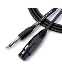 CABO DE MICROFONE NINJA HG 0,20 MM CONECTOR P10/XLR FEMEA 10FT 3,05 METROS PRETO