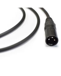 CABO PARA MICROFONE 0,20 MM CONECTOR XLR MACHO/ XLR FEMEA NINJA 10FT 3,05 METROS PRETO