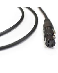 CABO PARA MICROFONE 0,20 MM CONECTOR XLR MACHO/ XLR FEMEA NINJA 10FT 3,05 METROS PRETO