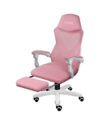 CADEIRA GAMER ROCKET BRANCA COM ROSA - CGR10BRS