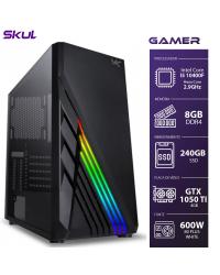 COMPUTADOR GAMER 5000 - I5 10400F 2.9GHZ 10ª GER. MEM. 8GB DDR4 SSD 240GB GTX1050TI 4GB FONTE 600W 80 PLUS WHITE