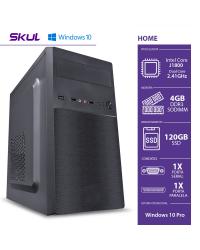 COMPUTADOR HOME H100 - J1800 2.41GHZ  MB ASROCK MEM 4GB DDR3 SODIMM SSD 120GB 1SERIAL 1PARALELA FONTE 200W WINDOWS 10PRO