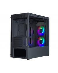 GABINETE MASTERBOX MB311L ARGB, LATERAL EM VIDRO TEMPERADO, 2 FANS, FRONTAL TELA - MCB-B311L-KGNN-S02