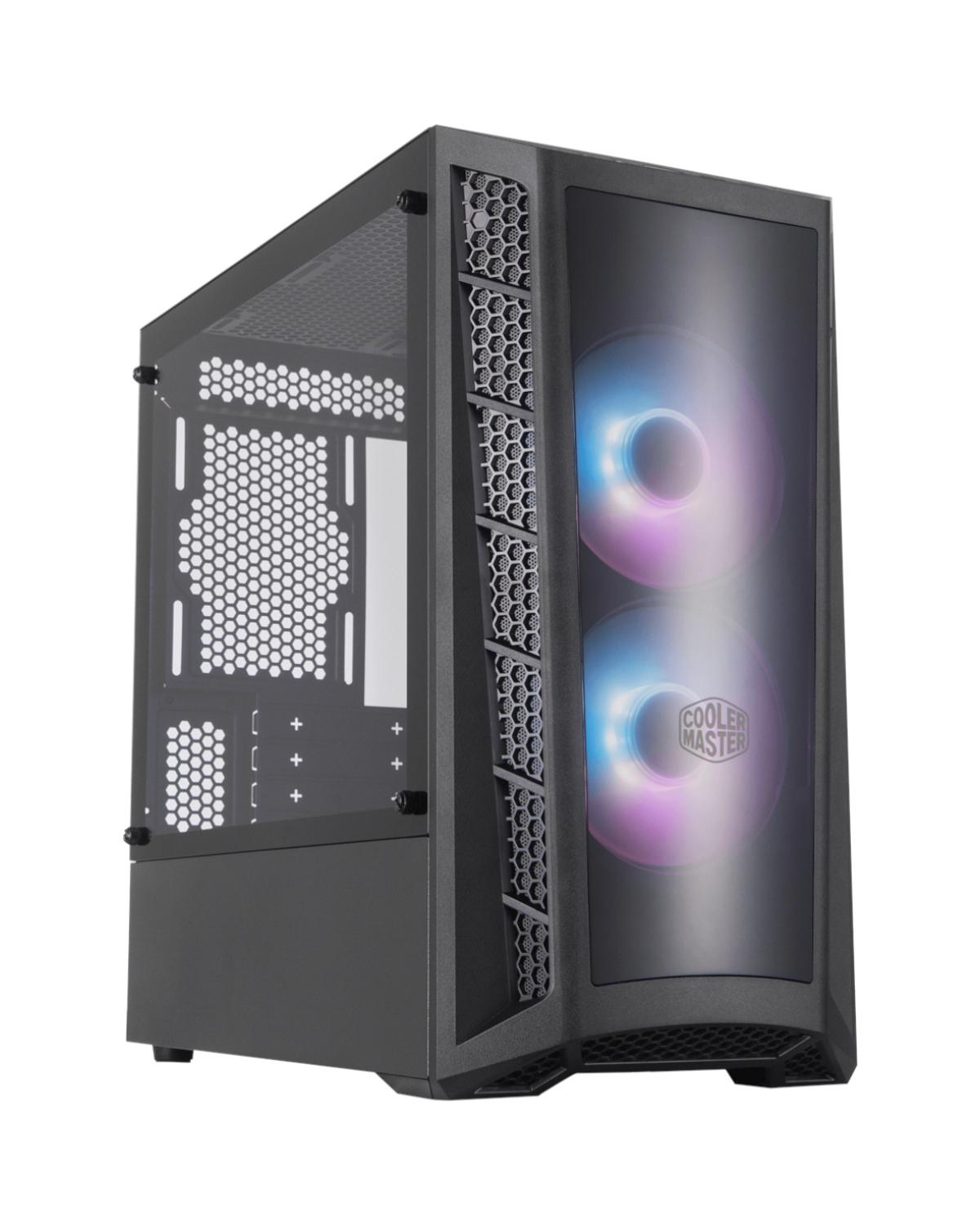 GABINETE MASTERBOX MB320L ARGB, LATERAL EM VIDRO TEMPERADO, 2 FANS ARGB, FRONTAL ACRÍLICO - MCB-B320L-KGNN-S02