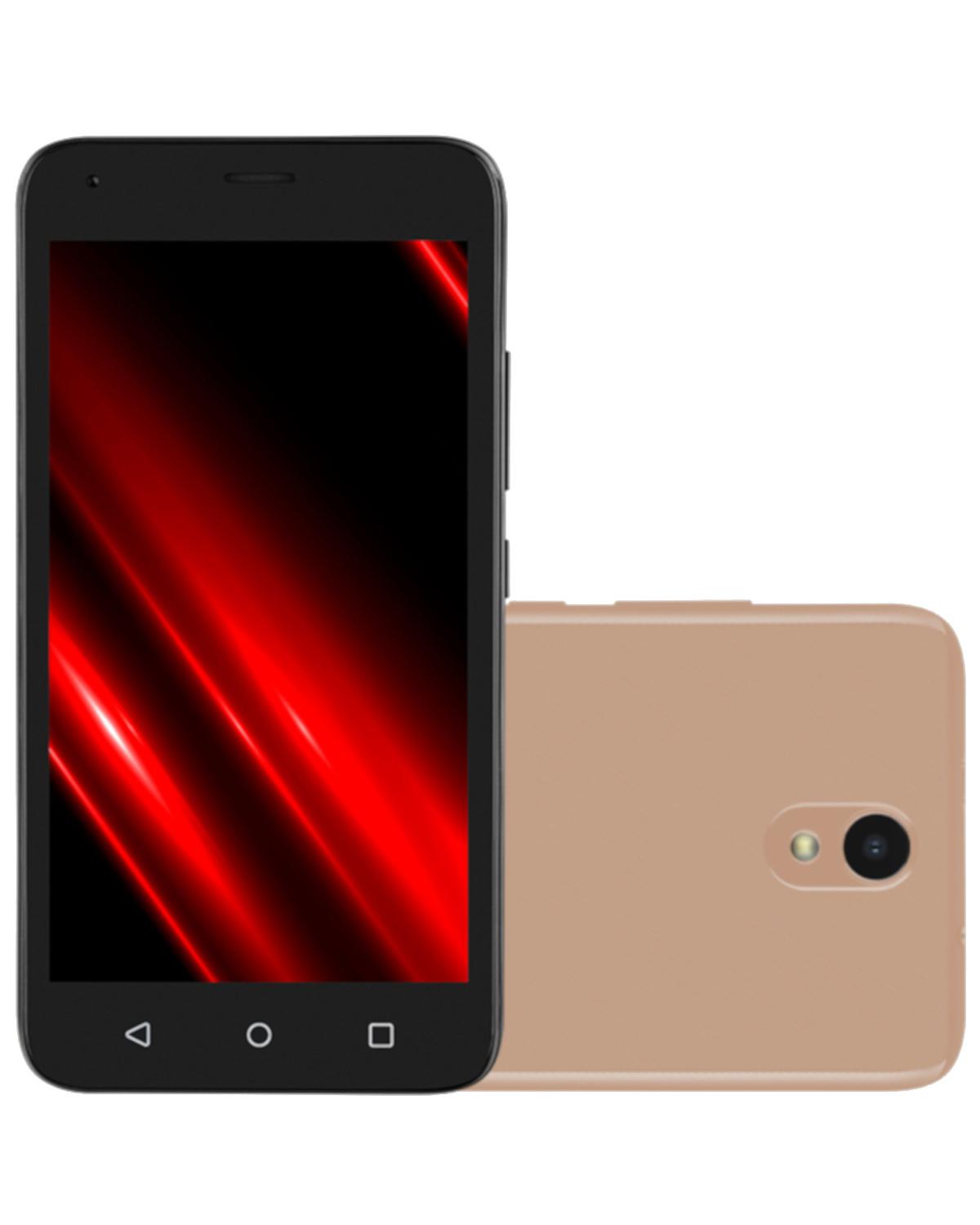 SMARTPHONE E PRO 32GB 4G WI-FI DOURADO TELA 5.0" DUAL CHIP 1GB RAM CÂMERA 5MP + SELFIE 5MP ANDROID 11 GO P9151	