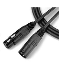 CABO PARA MICROFONE NINJA LW 0,20 MM CONECTOR XLR MACHO/ XLR FEMEA NINJA 20FT 6,10 METROS PRETO