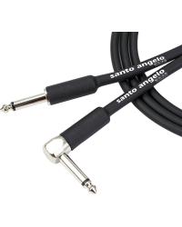 CABO DE GUITARRA ANGEL 0,30MM CONECTOR P10/P10 90º 10FT 3,05 METROS PRETO