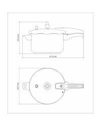 PANELA DE PRESSAO ALLEGRA EM ACO INOX FUNDO TRIPLO 22CM