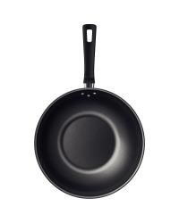 FRIGIDEIRA WOK LORETO EM ALUMINIO COM REVESTIMENTO INTERNO E EXTERNO ANTIADERENTE STARFLON MAX GRAFITE 28 CM