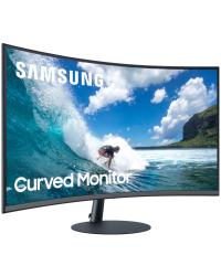 MONITOR CURVO SAMSUNG 32" FHD COM SPEAKER EMBUTIDO HDMI DISPLAY PORT VGA 75HZ FREESYNC PRETO SÉRIE CT550 - LC32T550FDLX