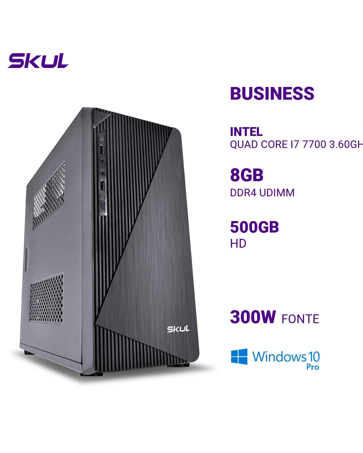 COMPUTADOR BUSINESS B700 QUAD CORE I7 7700 3.60GHZ MEM 8GB DDR4 HD 500GB FONTE 300W WINDOWS 10 PRO