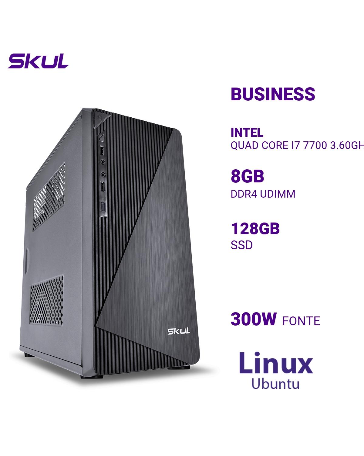 COMPUTADOR BUSINESS B700 QUAD CORE I7 7700 3.60GHZ MEM 8GB DDR4 SSD 128GB FONTE 300W LINUX