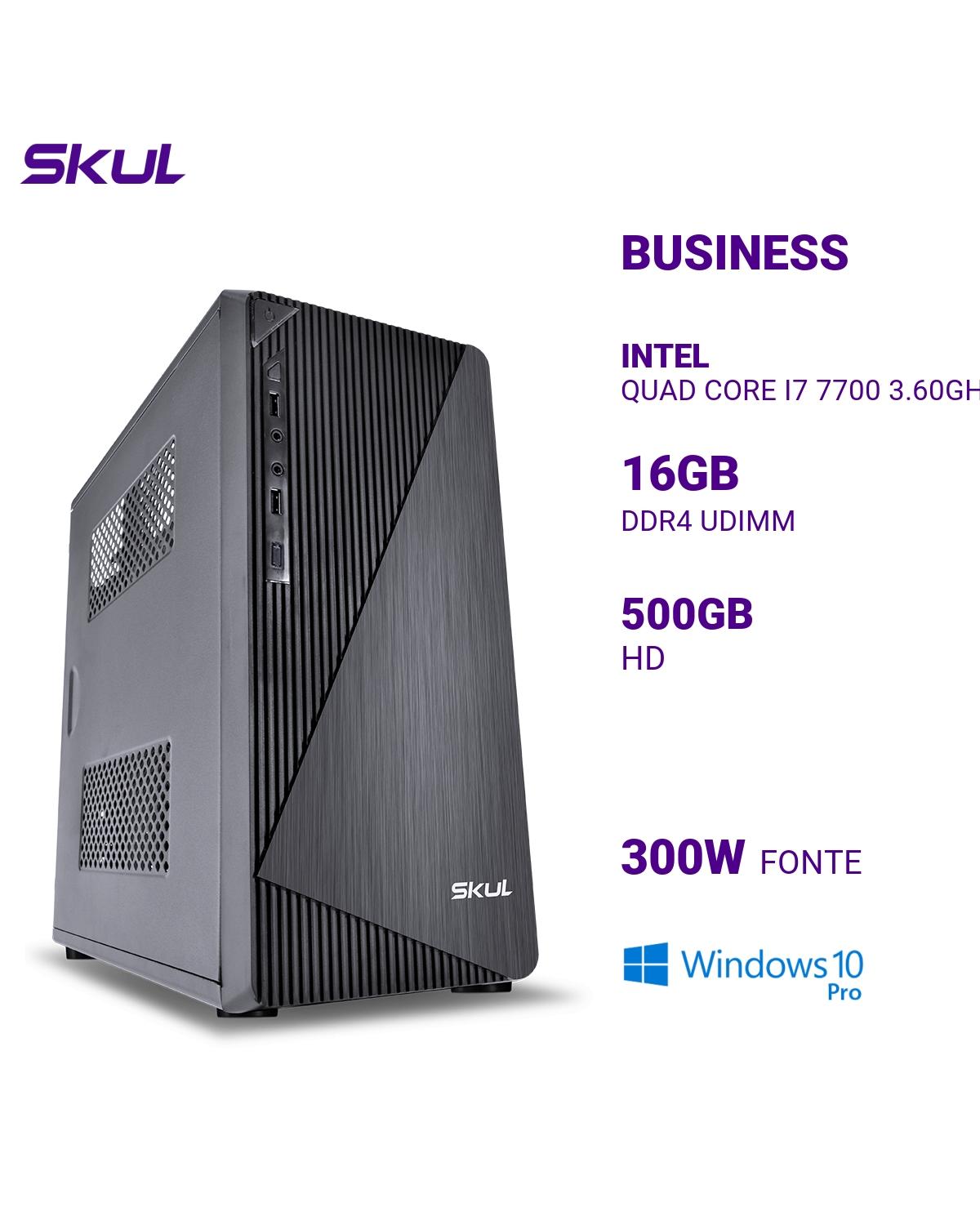 COMPUTADOR BUSINESS B700 QUAD CORE I7 7700 3.60GHZ MEM 16GB DDR4 HD 500GB FONTE 300W WINDOWS 10 PRO