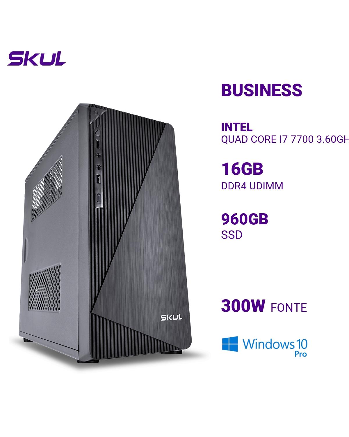 COMPUTADOR BUSINESS B700 QUAD CORE I7 7700 3.60GHZ MEM 16GB DDR4 SSD 960GB FONTE 300W WINDOWS 10 PRO