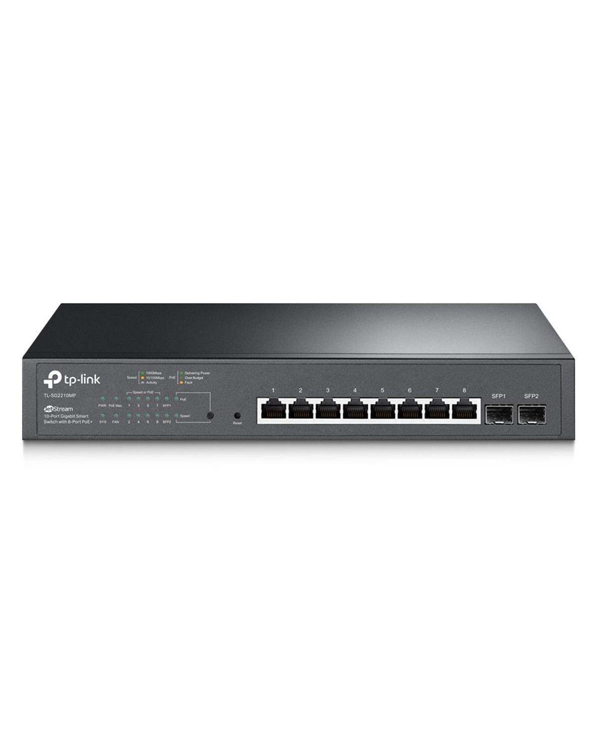 SWITCH GIGABIT SMART C/ 10 PORTAS (8 PORTAS POE+ E 2 SLOTS SFP JETSTREAM) TL-SG2210MP SMB