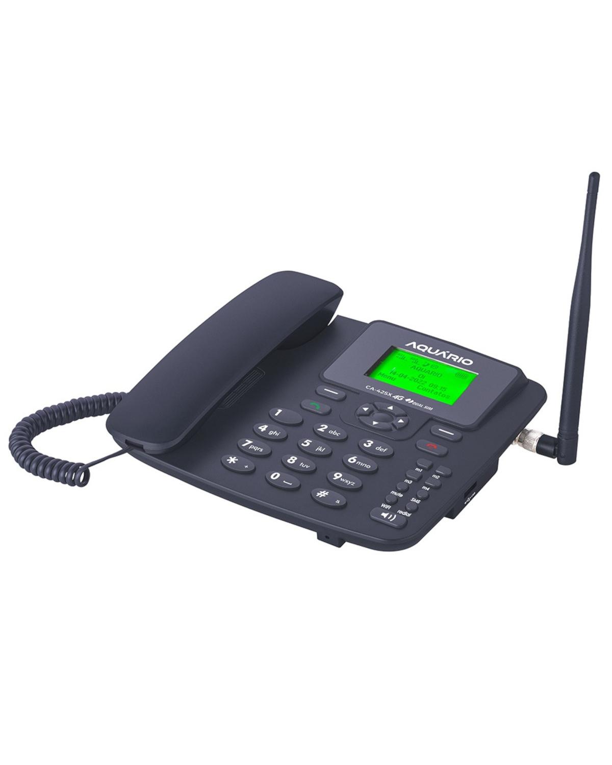 TELEFONE CELULAR FIXO DE MESA WI-FI DUAL SIM 700, 850, 900, 1800, 1900, 2100, 2600MHZ CA-42SX 4G