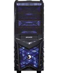 GABINETE MID-TOWER WOLF GRADE LATERAL COM FAN 200MM LED AZUL - WOLFPTOAZ3FSA