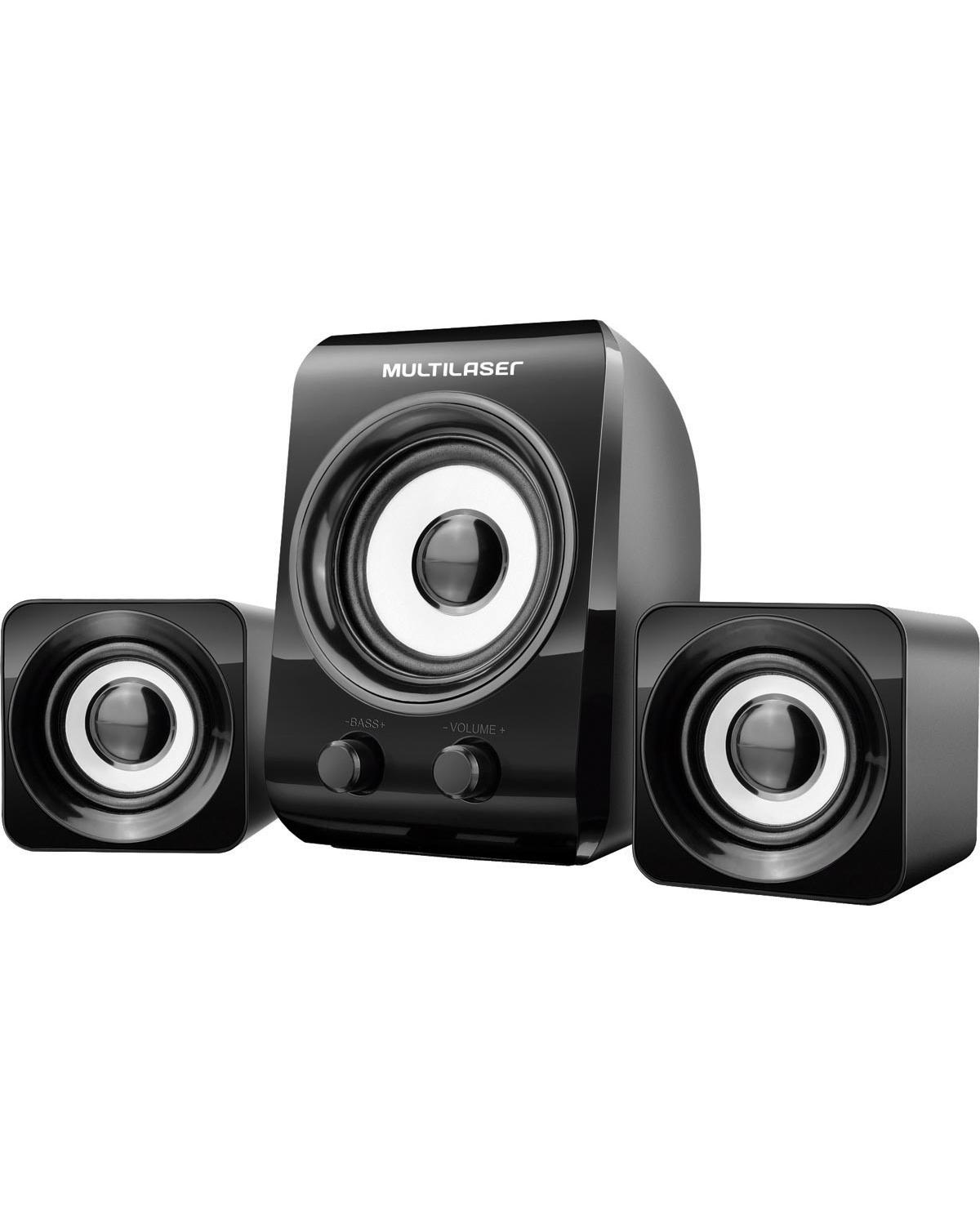 CAIXA DE SOM MULTIMÍDIA 2.1 8W+3W RMS PRETO SP172