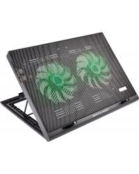 COOLER PARA NOTEBOOK WARRIOR POWER GAMER LED VERDE LUMINOSO - AC267