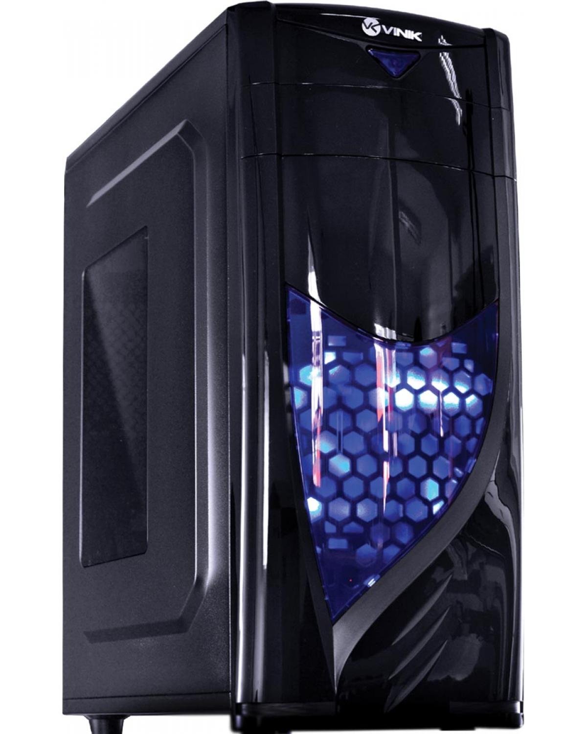 GABINETE MIDTOWER VX GAMING ECLIPSE V2 PRETO, FAN FRONTAL 120MM LED AZUL, USB 3.0 E JANELA ACRÍLICA