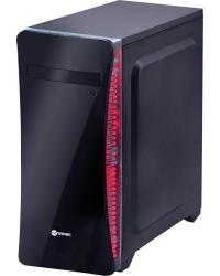 GABINETE MIDTOWER VX GAMING CYCLONE V2 PRETO, LED VM, FAN TRASEIRO DE 80MM LED VM E JANELA ACRÍLICA