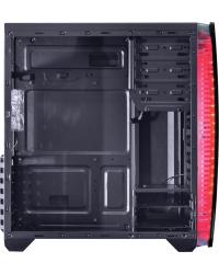 GABINETE MIDTOWER VX GAMING CYCLONE V2 PRETO, LED VM, FAN TRASEIRO DE 80MM LED VM E JANELA ACRÍLICA