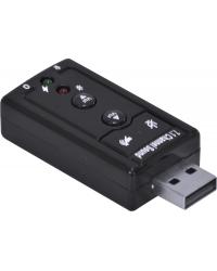 ADAPTADOR PLACA DE SOM USB 7.1 CANAIS VIRTUAL AUSB71