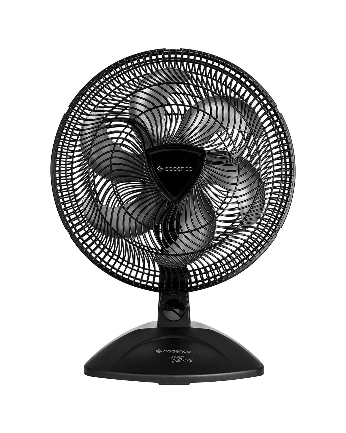 VENTILADOR DE MESA VENTILAR EROS SUPREME VTR461 PÁS CINZA 40CM PRETO 127V