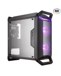 GABINETE MASTERBOX Q300P 2 FANS RGB - CONTROLADOR E SPLITTER - PAINEL LATERAL ACRÍLICO TRANSPARENTE - MCB-Q300P-KANN-S02