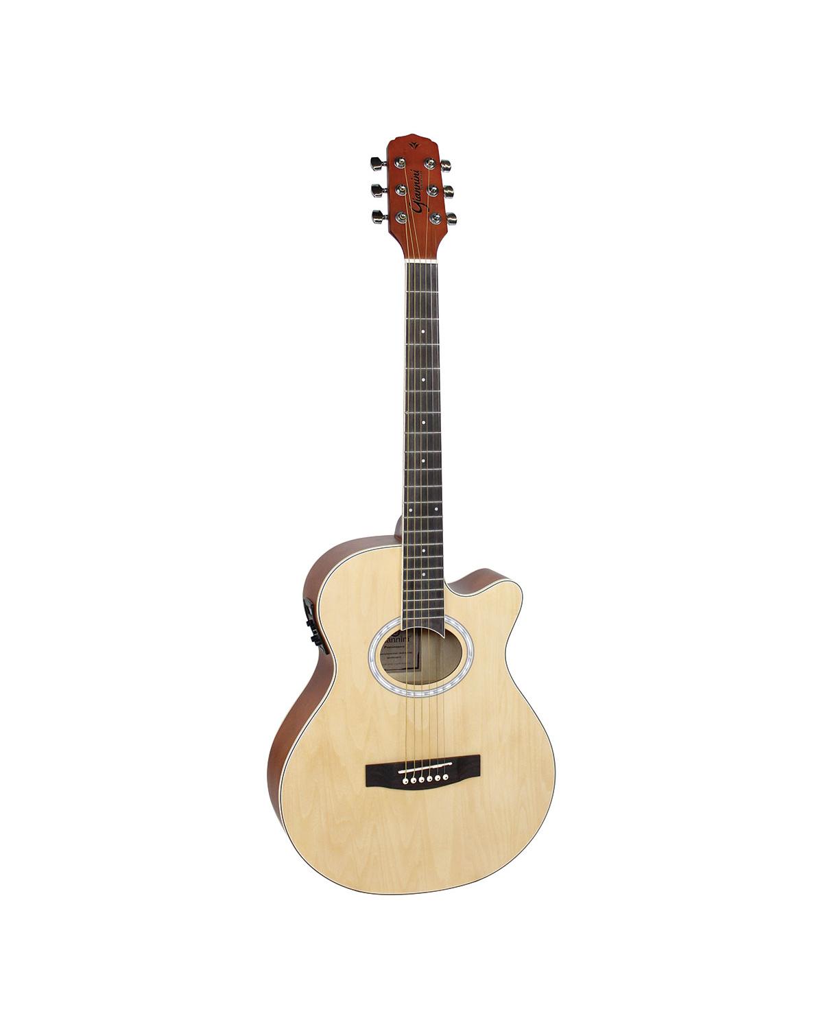 VIOLÃO ELETROACÚSTICO AÇO MINI JUMBO CUTAWAY GSF-1D CEQ NS NATURAL SATIN, COM AFINADOR E EQUALIZADOR