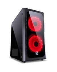 GABINETE MID-TOWER VENUS PRETO COM 2 FANS LED 7 CORES LATERAL EM ACRÍLICO - VENPT7C2FCA