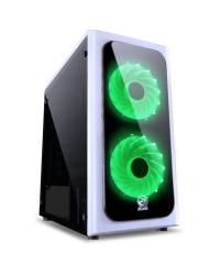 GABINETE MID-TOWER VENUS BRANCO COM 2 FANS LED 7 CORES LATERAL EM ACRÍLICO - VENBC7C2FCA